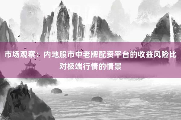 市场观察：内地股市中老牌配资平台的收益风险比对极端行情的情景