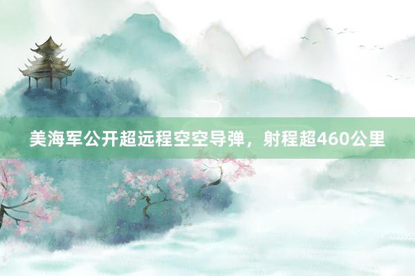美海军公开超远程空空导弹，射程超460公里