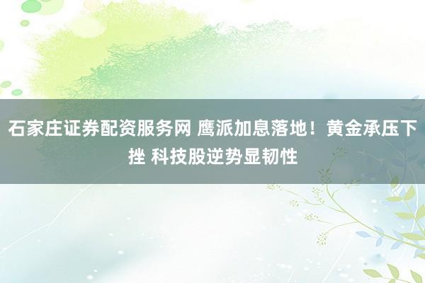 石家庄证券配资服务网 鹰派加息落地!黄金承压下挫 科技股逆势显韧性