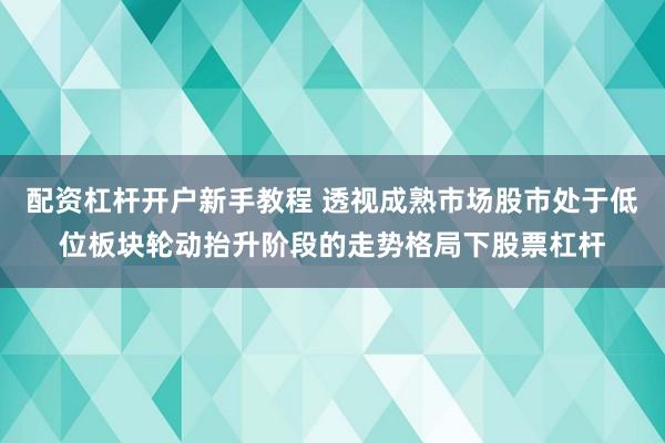配资杠杆开户新手教程 透视成熟市场股市处于低位板块轮动抬升阶段的走势格局下股票杠杆